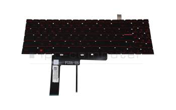 Teclado DE (alemán) negro con retroiluminación (Backlight rojo) original para MSI Sword 17 A11UD/A11UE/A11SC (MS-17L2)