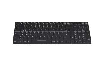 Teclado DE (alemán) negro con retroiluminación (N85) original para Mifcom SG6 i7 - RTX 2080 (P960RN)