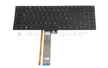 Teclado DE (alemán) negro con retroiluminación original para Tongfang GM7AG7P