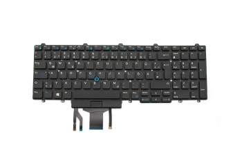 Teclado DE (alemán) negro con retroiluminación y mouse-stick original para Dell Latitude 15 (5591)
