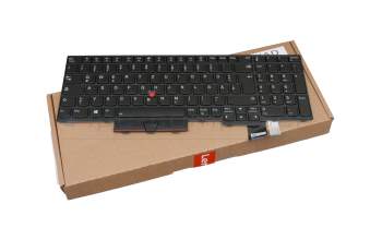 Teclado DE (alemán) negro con retroiluminación y mouse-stick original para Lenovo ThinkPad P15v Gen 1 (20TQ/20TR)
