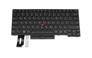 Teclado US (Inglés) color negro/chiclet negro con retroiluminación y mouse-stick original para Lenovo ThinkPad P14s Gen 1 (20S4/20S5)