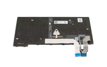 Teclado US (Inglés) color negro/chiclet negro con retroiluminación y mouse-stick original para Lenovo ThinkPad T14 Gen 3 (21AH/21AJ)