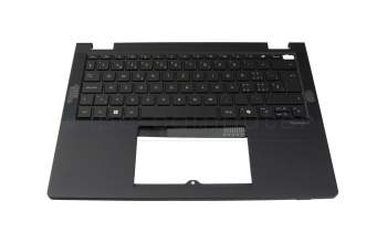 Teclado incl. topcase CH (suiza) negro/negro con retroiluminacion original para Acer TravelMate P6 (TMP614-73T)