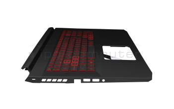 Teclado incl. topcase CH (suiza) negro/rojo/negro con retroiluminacion GTX1650 original para Acer Nitro 5 (AN517-52)