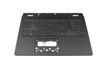 Teclado incl. topcase CH (suiza) negro/transparente/negro con retroiluminacion original para Acer Nitro 17 (AN17-42)
