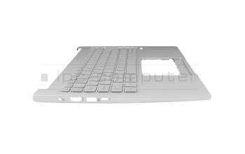 Teclado incl. topcase CH (suiza) plateado/plateado con retroiluminacion original para Acer Swift 3 (SF313-52G)