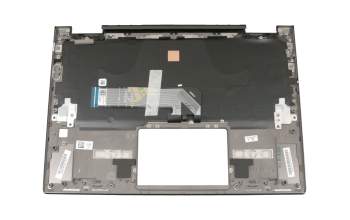 Teclado incl. topcase DE (alemán) antracita/antracita con retroiluminacion original para Lenovo Yoga 730-13IWL (81JR)