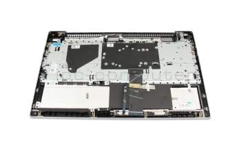 Teclado incl. topcase DE (alemán) antracita/plateado con retroiluminacion huella digital original para Lenovo IdeaPad 5-15ARE05 (81YQ)