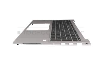 Teclado incl. topcase DE (alemán) antracita/plateado con retroiluminacion original para HP ZBook Fury 16 G9