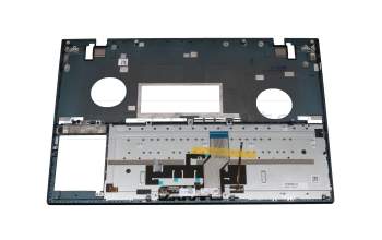 Teclado incl. topcase DE (alemán) azul/azul con retroiluminacion original para Asus ZenBook Pro Duo 15 UX582ZW