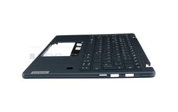 Teclado incl. topcase DE (alemán) azul/azul con retroiluminacion original para Lenovo Yoga 6 Gen 7 (82UD)