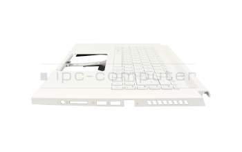 Teclado incl. topcase DE (alemán) blanco/blanco con retroiluminacion original para Acer ConceptD 3 Ezel Pro (CC315-72P)