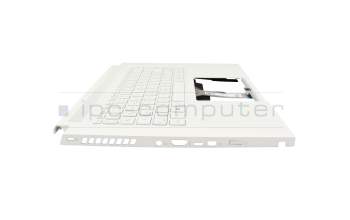 Teclado incl. topcase DE (alemán) blanco/blanco con retroiluminacion original para Acer ConceptD 3 Ezel Pro (CC315-72P)