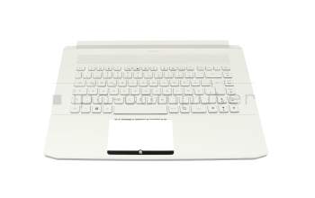 Teclado incl. topcase DE (alemán) blanco/blanco con retroiluminacion original para Acer ConceptD 7 (CN715-71)