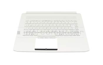 Teclado incl. topcase DE (alemán) blanco/blanco con retroiluminacion original para Acer ConceptD 7 (CN715-72P)