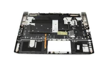 Teclado incl. topcase DE (alemán) blanco/blanco con retroiluminacion original para Acer ConceptD 7 (CN715-72P)