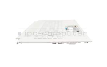 Teclado incl. topcase DE (alemán) blanco/blanco con retroiluminacion original para Acer ConceptD 7 Ezel (CC715-72G)