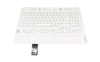 Teclado incl. topcase DE (alemán) blanco/blanco con retroiluminacion original para Lenovo Legion Pro 5-16IAH7H (82RF)