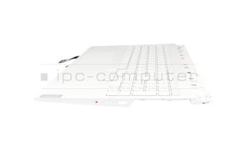 Teclado incl. topcase DE (alemán) blanco/blanco con retroiluminacion original para Lenovo Legion Pro 5-16IAH7H (82RF)