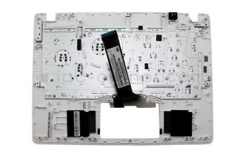 Teclado incl. topcase DE (alemán) blanco/blanco original para Acer Aspire V3-372