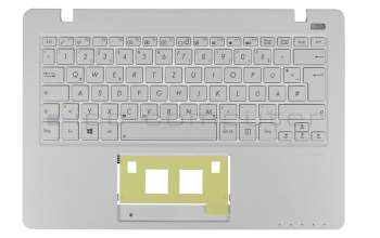 Teclado incl. topcase DE (alemán) blanco/blanco original para Asus R202CA