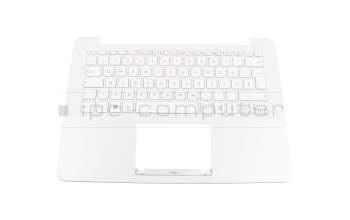 Teclado incl. topcase DE (alemán) blanco/blanco original para Asus R301UA