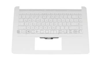 Teclado incl. topcase DE (alemán) blanco/blanco original para HP 14-bp000