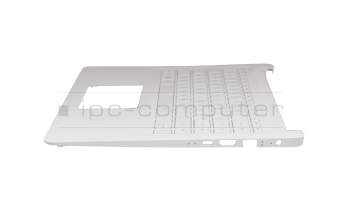 Teclado incl. topcase DE (alemán) blanco/blanco original para HP 14-bp000