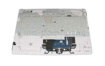 Teclado incl. topcase DE (alemán) blanco/blanco original para Toshiba Satellite S50W-C