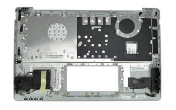 Teclado incl. topcase DE (alemán) blanco/plateado original para Asus F201E
