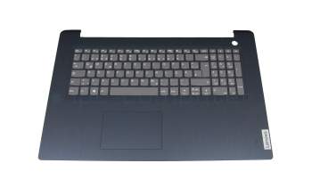 Teclado incl. topcase DE (alemán) gris/azul original para Lenovo IdeaPad 3-17ITL6 (82H9)