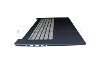 Teclado incl. topcase DE (alemán) gris/azul original para Lenovo IdeaPad 3-17ITL6 (82H9)