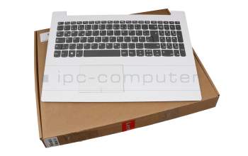 Teclado incl. topcase DE (alemán) gris/blanco original para Lenovo IdeaPad 320-15IKB (80XL/80YE)