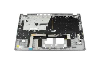 Teclado incl. topcase DE (alemán) gris/canaso con retroiluminacion original para Acer Aspire 5 (A515-58M)