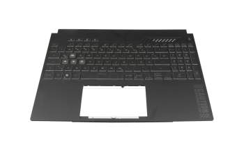 Teclado incl. topcase DE (alemán) gris/canaso con retroiluminacion original para Asus TUF Gaming A15 FA507UI