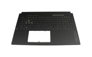 Teclado incl. topcase DE (alemán) gris/canaso con retroiluminacion original para Asus TUF Gaming A17 FA707NU