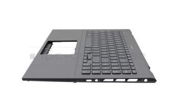 Teclado incl. topcase DE (alemán) gris/canaso con retroiluminacion original para Asus ZenBook Pro 15 UX535LH