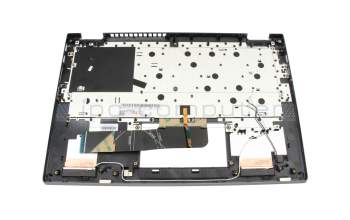 Teclado incl. topcase DE (alemán) gris/canaso con retroiluminacion original para Lenovo IdeaPad Flex 5-14IIL05 (81WS/81X1)