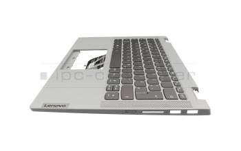 Teclado incl. topcase DE (alemán) gris/canaso con retroiluminacion original para Lenovo IdeaPad Flex 5-14ITL05 (82HS)