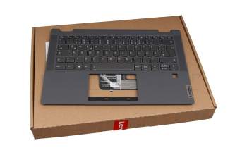 Teclado incl. topcase DE (alemán) gris/canaso con retroiluminacion original para Lenovo IdeaPad Flex 5-14ITL05 (82HS)