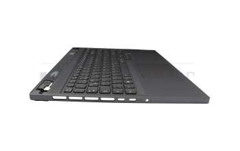 Teclado incl. topcase DE (alemán) gris/canaso con retroiluminacion original para Lenovo Legion Slim 5-16APH8 (82Y9)
