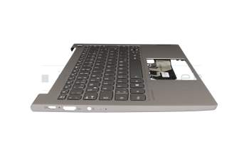 Teclado incl. topcase DE (alemán) gris/canaso con retroiluminacion original para Lenovo ThinkBook 13s G2 ITL (20V9)