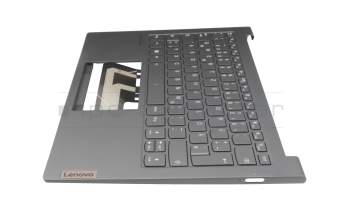 Teclado incl. topcase DE (alemán) gris/canaso con retroiluminacion original para Lenovo ThinkBook 13x ITG (20WJ)