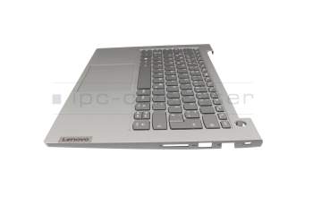 Teclado incl. topcase DE (alemán) gris/canaso con retroiluminacion original para Lenovo ThinkBook 14 G2 ARE (20VF)