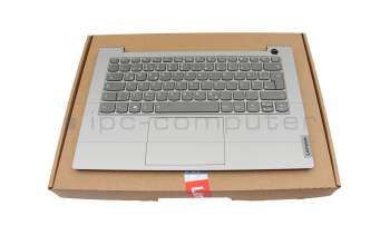 Teclado incl. topcase DE (alemán) gris/canaso con retroiluminacion original para Lenovo ThinkBook 14 G2 ARE (20VF)