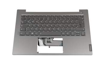 Teclado incl. topcase DE (alemán) gris/canaso con retroiluminacion original para Lenovo ThinkBook 14 IML (20RV)