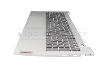 Teclado incl. topcase DE (alemán) gris/canaso con retroiluminacion original para Lenovo ThinkBook 15 G2 ARE (20VG)