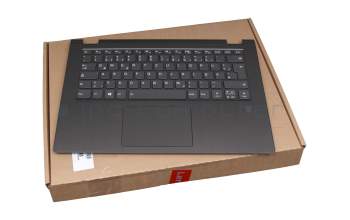 Teclado incl. topcase DE (alemán) gris/canaso con retroiluminacion original para Lenovo Yoga 530-14ARR (81H9)
