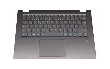 Teclado incl. topcase DE (alemán) gris/canaso con retroiluminacion original para Lenovo Yoga 530-14ARR (81H9)